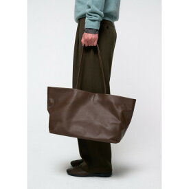 AMOMENTO | アモーメント large leather tote bag, dark brown (AM26FWW02BG) 26AW 26秋冬 鞄 カバン バッグ トートバッグ レザー ラージ