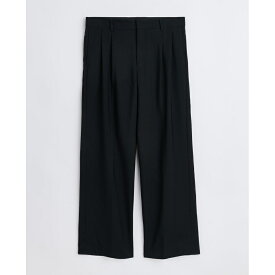SUNFLOWER | サンフラワー WIDE PLEATED TROUSER BLACK (4167-1)　 25AW 25秋冬 トラウザーズ トラウザー パンツ スラックス ワイドスラックス