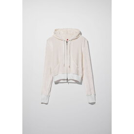mukcyen | ムッシャン soft velour hoodie moon white (M269BL03) 26AW 26秋冬 トップス パーカー フーディ ジップアップ ベロア ロゴ