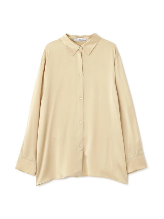 楽天市場】ETRE【エトレ】ボックスシルエットシルクシャツ BEIGE 