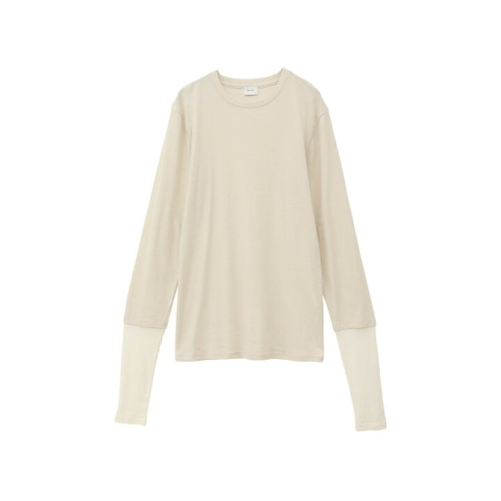 楽天市場】MANOF 【マノフ】LAYERED SLEEVE CUT TOPS IVORY (87105 