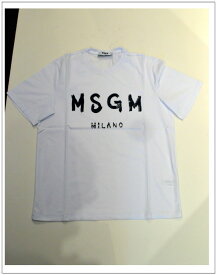 【再入荷】MEN`Sエムエスジーエム/MSGMロゴTシャツ（2240MM97） 【カラー】ホワイト【サイズ】XS・S・M・L・XL