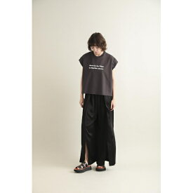 SACRA【サクラ】FOLDED LINE LOGO TOP 980/CHARCOAL(124242091) 24SS 24春夏 Tシャツ