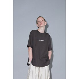 SACRA【サクラ】EX.FINE COTTON LOGO TOP 980/CHARCOAL(124145091) 24SS 24春夏 Tシャツ