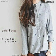 【送料無料】カットソー ブラウス 厚手 秋 おしゃれ かわいい スポーツ 暖かい 長袖 花模様ボタンシャツ …