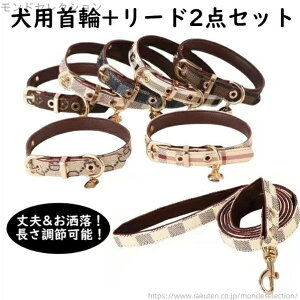 【送料無料】丈夫 痛くない おしゃれ 軽い 安全 ドッググッズ ペット用品 大型犬 中型犬 小型犬 2点セット リード ペット 猫 おしゃれ 犬