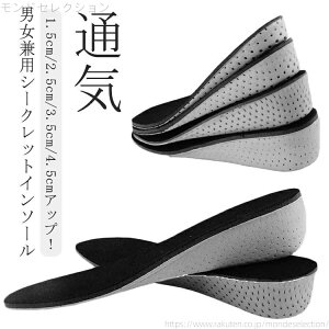 【送料無料】厚底 インヒール シークレット スタイルアップ レディース メンズ 靴 靴底 中敷き エアー クッション 身長アップ 男女兼用