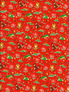 格安ハギレセール品LIBERTYリバティプリントOscar (オスカー)レッド過去柄過去柄3339255-J15B110cm巾60cm
