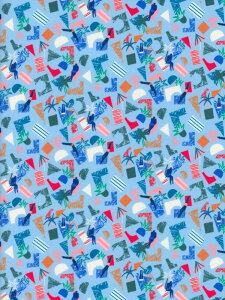 ���nLIBERTY FABRICS �i���n�M���Z�[���i���o�e�B�v�����gMiro Pools�i�~���v�[���X)�u���[2022�N�t�Ēǉ���(Ocean Voyage)5842111-110cm��60cm