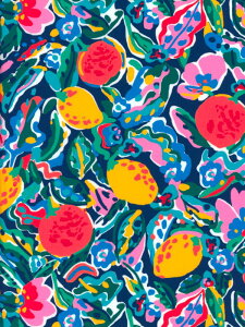 ���nLIBERTY FABRICS LIBERTY���o�e�B�v�����gSummer Fruits�i�T�}�[�t���[�c)�u���[2022�N�t�Ēǉ���(Ocean Voyage)5542115-SW22A