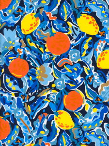 ���nLIBERTY FABRICS LIBERTY���o�e�B�v�����gSummer Fruits�i�T�}�[�t���[�c)�l�C�r�[���u���[2022�N�t�Ēǉ���(Ocean Voyage)5542115-SW22B