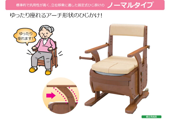 楽天市場】アロン化成 安寿 家具調トイレ セレクトRシリーズ ひじ掛け 