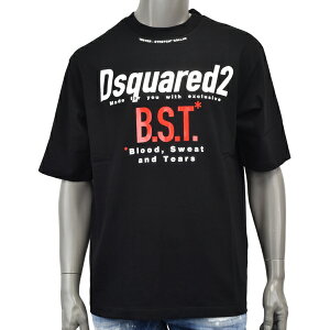 DSQUARED2 �f�B�[�X�N�G�A�[�h LOOSE FIT BLOOD SWEAT TEARS T-SHIRT/B.S.T�v�����g ���S T�V���c S74GD1410 D20033 900