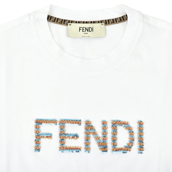 楽天市場】FENDI フェンディ SEQUIN T-SHIRT/スパンコール ロゴ T 