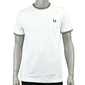 FRED PERRY �t���b�h�y���[ TWIN TIPPED T-SHIRT/�e�B�b�v���C�� T�V���c M1588 100 WHITE