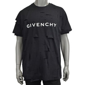 GIVENCHY ジバンシー DESTROYED EFFECT T-SHIRT/ヴィンテージ加工 ビッグロゴ Tシャツ BM71G13Y9W 011