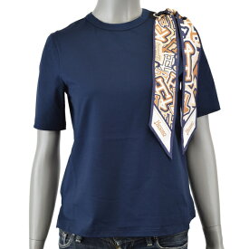 HERNO ヘルノ BUBBLE スカーフ SUPERFINE COTTON STRETCH Tシャツ/ネイビー/JG000185D 52003 9200/