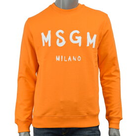 MSGM エム・エス・ジー・エム BRUSHED LOGO SWEATSHIRT/トレーナー/スウェット/オレンジ×ホワイト/3340MM513 227799 10/