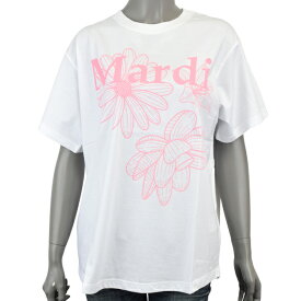 MARDI MERCREDI マルディメクルディ TSHIRT TRIPLE FLOWER/ロゴ Tシャツ MFK42JSS035WHCR00 WHITE CORAL