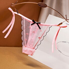 紐パン レディース Tバック セクシー ランジェリー 紐 エロい下着 エロ 透け透け シースルー リボン 刺繍 ブラックグレー グリーン 緑 パープル 紫 ブルー 青 ピンク レッド赤 ワインレッド 女性 大人 下着 パンツ パンティ 大人 おもちゃ グッズ