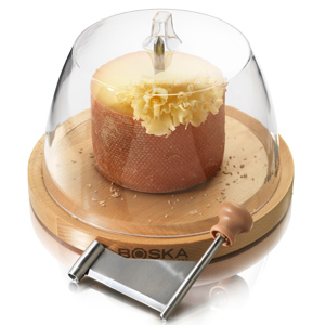 チーズ おつまみ オーガニック  ボスカ チーズカーラー ジロール  Boska Cheese Curler Geneva 木製「カバードーム付き」 送料無料 