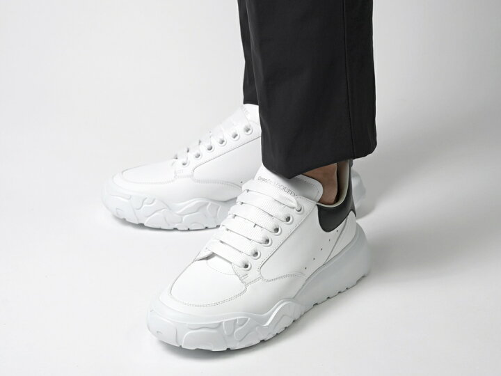 楽天市場 アレキサンダー マックイーン Alexander Mcqueen スニーカー コートトレーナーcourt Trainer レザー ホワイト 白 ブラック 黒 Grandpere