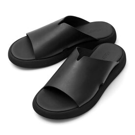 ブラドール BRADOR レザーサンダル 厚底 92864 NERO ブラック 黒 本革 高級 バケッタレザー メンズ ブランド 革 クッション 履き心地 シンプル カジュアル 男性 高級サンダル ブランドサンダル イタリア レザー メンズサンダル おしゃれ