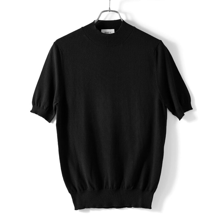 楽天市場】バフィー BAFY ニットTシャツ コットン モックネック 