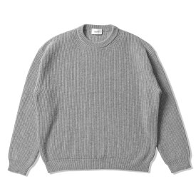 バフィー BAFY 31087 別注 クルーネック ニット ウール メンズ ミドルゲージニット リラックスフィット オーバーサイズ メリノウール ウール100% セーター ミドルゲージ 長袖 ブランド ブラック ネイビー グレー オフホワイト 秋 冬 クルーネックセーター 大きいサイズ