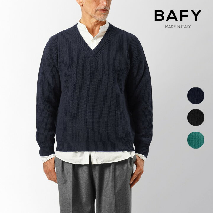 楽天市場】バフィー BAFY 32087 別注 Vネックニット ウール メンズ 
