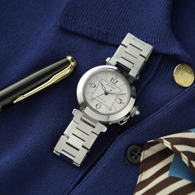 【中古】カルティエ パシャ C Cartier Pasha 2324 W31074M7 腕時計 自動巻き アラビア インデックス ステンレス ヴィンテージ ウォッチ 時計 メンズ 美品 スポーティー ラグスポ 保証書付属 【OH済】