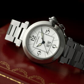 【中古】カルティエ パシャ C ビッグデイト Cartier Pasha C Big Date 2475 腕時計 自動巻き アラビア インデックス ステンレス ヴィンテージ ウォッチ 時計 メンズ 美品 スポーティー ラグスポ 【OH済】