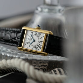 【中古】カルティエ マストタンク Cartier Must de Tank マスト ドゥ タンク SM 1613 腕時計 オパラン HIRSCH ヒルシュ 新品ストラップ付属 純正ボックス付属 ヴィンテージ ウォッチ 時計 クオーツ 電池 アンティーク レディース ユニセックス 美品 OH済【非防水】