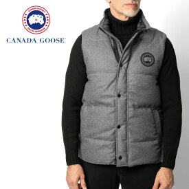 カナダグース CANADA GOOSE ダウンベスト ウール MENS GARSON VEST WR 4151M1 SLATE GREY グレー ブラックレーベル ブラックディスクロゴ 黒ワッペン メンズダウン メンズダウンベスト ダウン ベスト アウター メンズ シンプル おしゃれ 高級 ブランド 【送料無料】