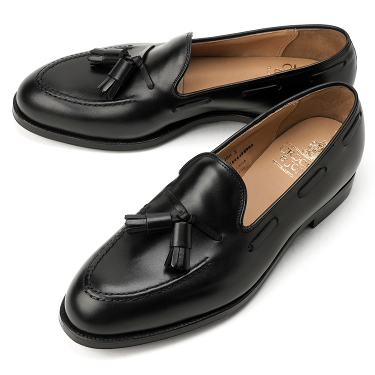 着用動画あり クロケット ジョーンズ CROCKETTJONES 英国王室御用達の高級靴の代名詞 ローファー CAVENDISH 世界有名な 高級 ブラック メンズ ドレスシューズ 革靴 BLACK LAST325 インポート E ビジネスシューズ