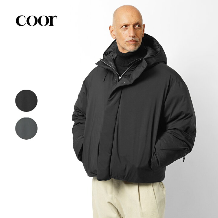 楽天市場】クーア COOR ダウンジャケット ブラック 黒 