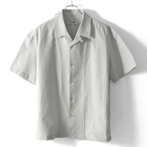 �N�[�A COOR �I�[�v���J���[�V���c ���� �V�A�T�b�J�[ PANEL LINE CAMP COLLAR HARF SHIRT CXG2SO03K �O���[ �l�C�r�[ �����Y �R�b�g�� �����Y�V���c �V�A�T�b�J�[ �J�݃V���c �����V���c �����Y �u�����h 