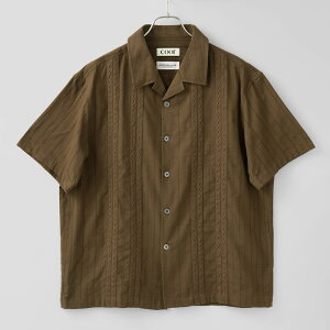 �N�[�A COOR �L���[�o�V���c �I�[�v���J���[�V���c ���� GUAYABERA TAPE HARF SHIRT CXG2SO42K �u���E�� �z���C�g �����Y �R�b�g�� �����Y�V���c �J�݃V���c �h�J �L���[�o �V���c �����Y �u�����h �t�� 