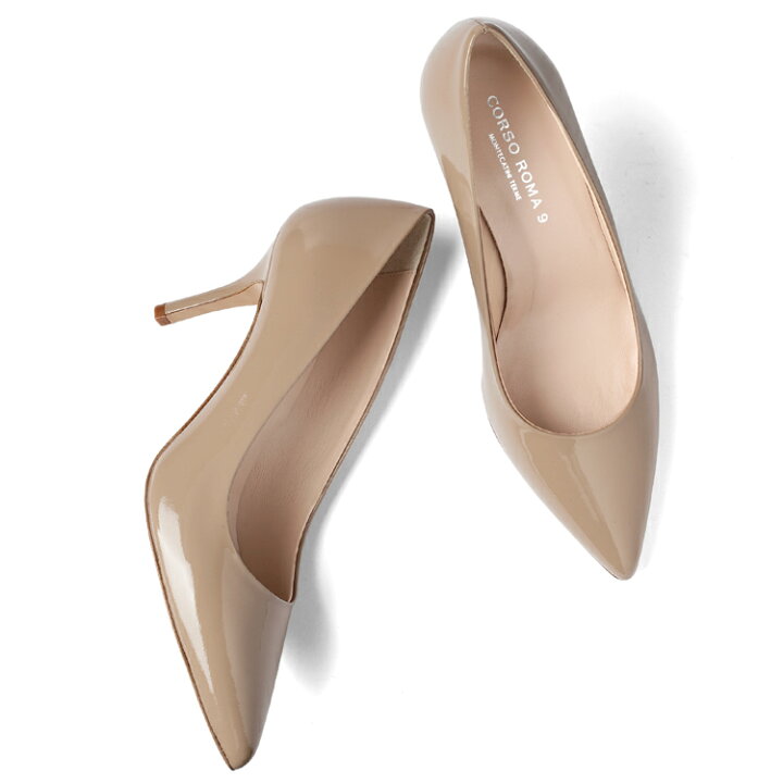 楽天市場】コルソローマ 9 CORSO ROMA 9 パンプス 127 エナメル BEIGE 