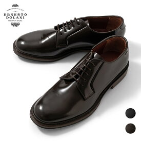 エルネストドラーニ ERNESTO DOLANI PRU501 ガラスレザー プレーントゥ メンズ ドレスシューズ ビジネスシューズ ブラック ダークブラウン SIENA NERO TDM 革靴 本革 レザー ハーフラバー レザーソール ブラック 黒 メンズブランド マッケイ製法 靴 歩きやすい 大きいサイズ