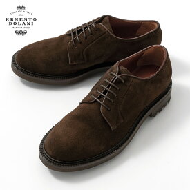 エルネストドラーニ ERNESTO DOLANI PRU606 プレーントゥ スエード メンズ ドレスシューズ ビジネスシューズ ダークブラウン OIL MARRONE 革靴 本革 レザー スエード コマンドソール メンズ シンプル ブランド マッケイ製法 靴 歩きやすい