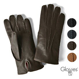 グローブス GLOVES 手袋 レザー グローブ CA060HS ハンドステッチ ディアスキン ブラック ネイビー ダークブラウン キャラメル【ゆうパケット対応】 革 レザー メンズ ブランド 防寒 冬小物 プレゼント