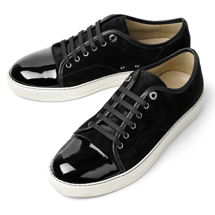 楽天市場 ランバン Lanvin スニーカー メンズ ローカット Dbb1 スエード パテントレザー ブラック Grandpere