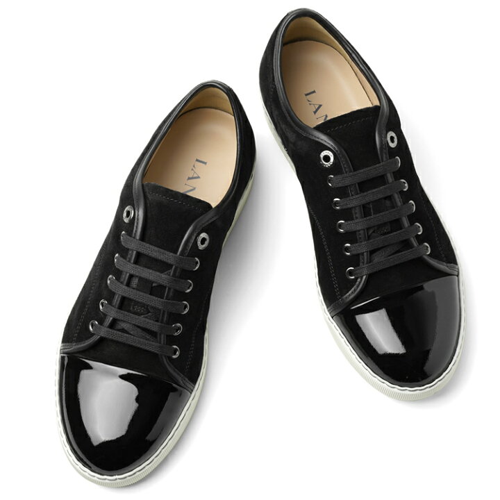 楽天市場 ランバン Lanvin スニーカー メンズ ローカット Dbb1 スエード パテントレザー ブラック Grandpere