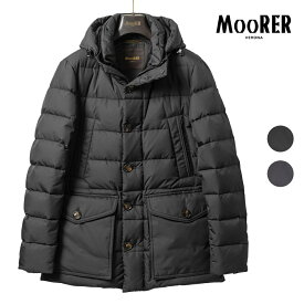 ムーレー MOORER FAGIO-KM ファジオ ダウンジャケット ネイビー ブラック ダウン メンズ 秋冬 フード付き N-3B メンズダウン ダウンコート ミドル丈 ダウン メンズダウンジャケット メンズアウター ミリタリー シンプル ブランド イタリア 25AW 秋 冬