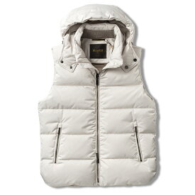 ムーレー MOORER ファイアー FIRE-WK ダウンベスト ダウンパーカ ダウンフーディー 25AW 秋冬 ジレ フード ダークネイビー ブラック ホワイト メンズダウン メンズダウンベスト ダウン ベスト アウター ショート丈 撥水加工 紺 黒 白 シンプル ブランド 秋 冬 おしゃれ