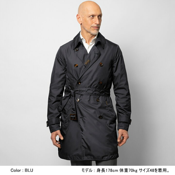 楽天市場】ムーレー moorer トレンチコート ナイロン melfi-wk / blu  