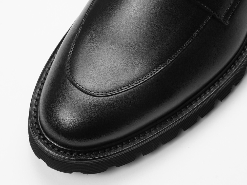 PERTINI ペルティニ ローファー EASYライン ラバーソール 212M24970 ブラック 革靴 メンズ スペイン | GRANDPERE