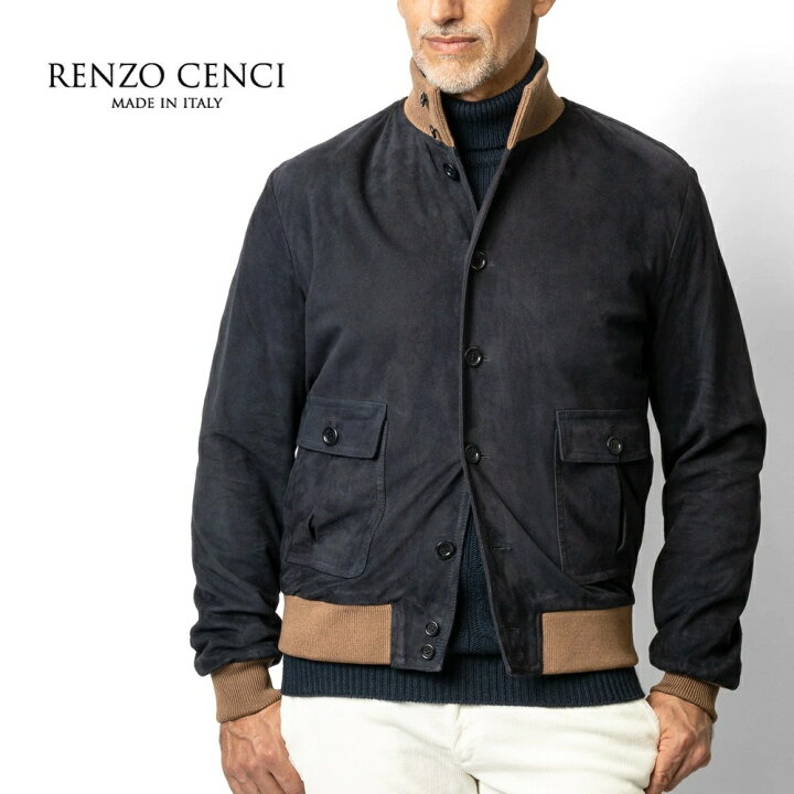 楽天市場】【返品不可】RENZO CENCI レンツォチェンチ レザーブルゾン  
