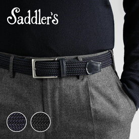 サドラーズ Saddler's ファインメッシュベルト 【3.2cm幅】 G01 ブラック ネイビー【メンズ ベルト ビジネス イタリア】